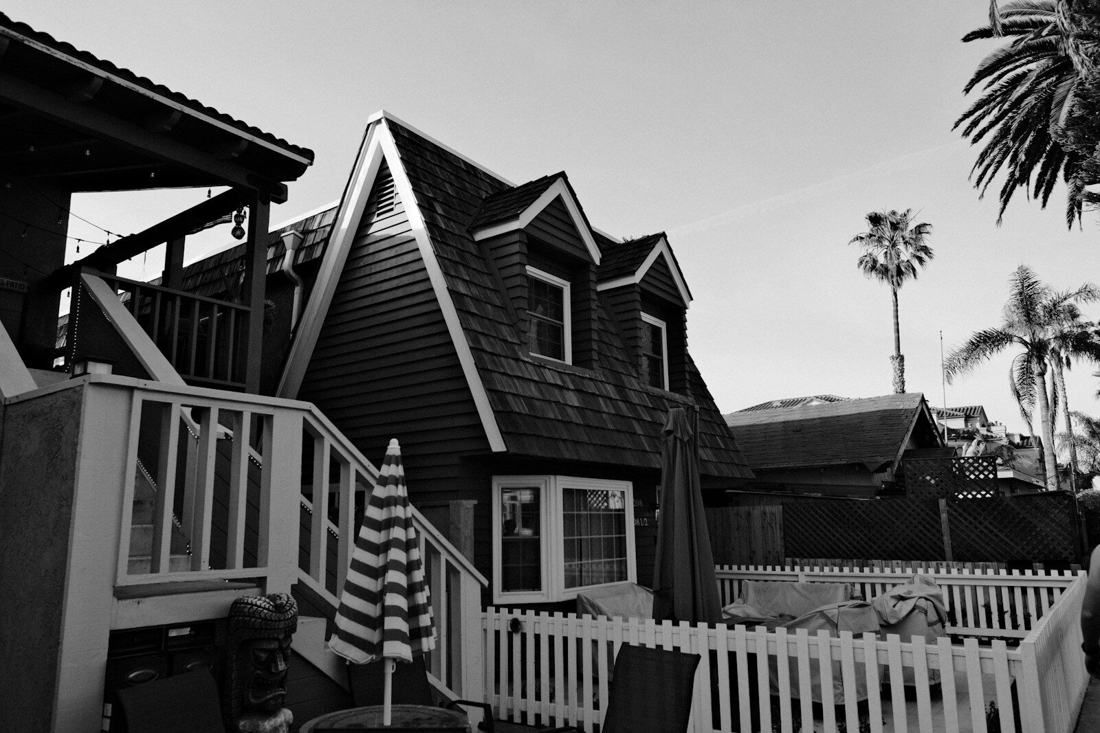 a black and white photo of a house